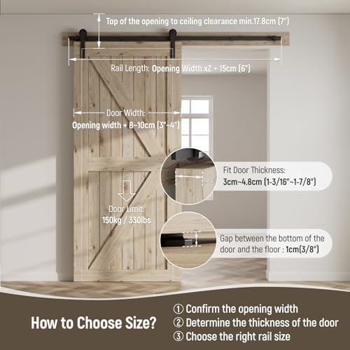 Image of CCJH 9FT Single Sliding Barn Door Hardware Kit Black Carbon Steel Hanger Flat Track System for Closet Kitchen 1 Door 54 inch Wide, Smoothly and Quietly I Shape Roller