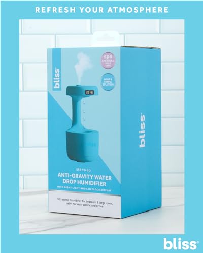 Bliss Humidifier - Ultrasonic Humidifier With Water Drop Backflow, Led Clock Display thumb #5