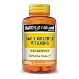 Mason Natural Daily Multiple Vitamins, Vitamins A, C, D3, E, B1, B2, B3, B6, B12, Folate and Calcium for Overall Health, 365 Tablets