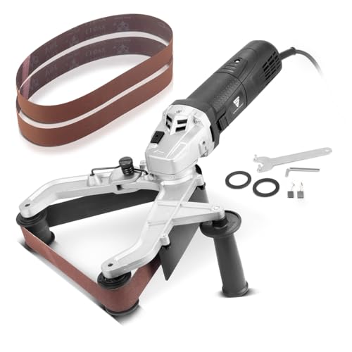 STAHLWERK Rohrbandschleifer RS-1300 ST mit 1.300 W und 1.100-3.200 U/min für 760 mm Schleifbänder Rohrschleifer Schleifmaschine Schleifgerät Bandschleifer zum Schleifen Polieren und Entgraten