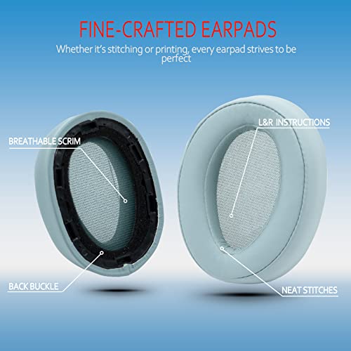 Image of Krone Kalpasmos Ear Pads for Sony WH-H900N, Compatible with Sony MDR-100ABN Headphones Over Ear Cushion, Soft Memory Foam Protein Leather Replacement Earpad Sony Headset Repair Part (Green)