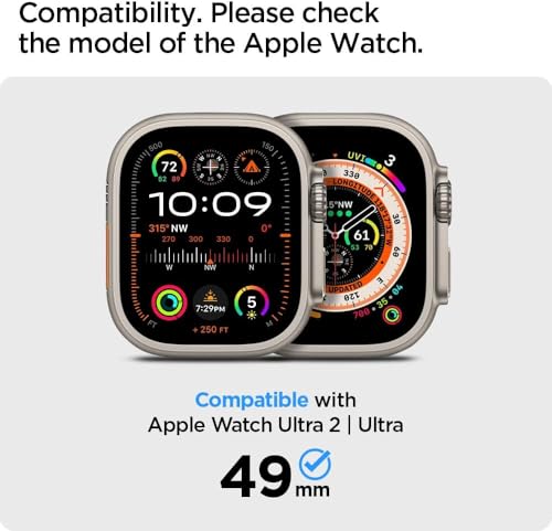 Image of Getsable Rugged Armor Cover Case for Apple Watch Ultra 2 /Ultra, Durable TPU Bumper Case for Apple Watch Ultra 49mm Case - Black
