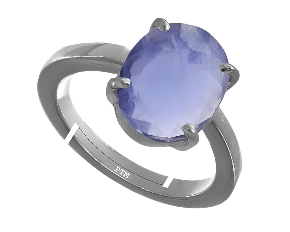 ptm Iolite/Neeli 3.25 Ratti to 10.25 Ratti or 3 Carat to 9.5 Carat Astrological Certified Natural Gemstone bis Hallmark 925 Sterling Silver Adjustable Ring for Men & Women - 3v-picture-26