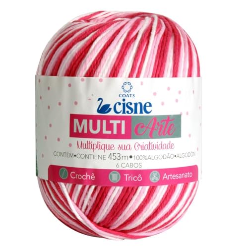 Barbante Premium Cisne MultiArte Multicolor Cor 025 Tons de Rosa - 170m 150g - Unidade