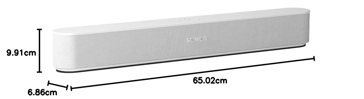 SONOS Beam スマートコンパクトサウンドバー ホワイト Sonos Kompaktowy soundbar Beam (Gen 2) z Dolby Atmos i