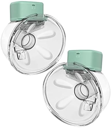 Double Wearable Breast Pump Breastfeeding, Hands Free Portable Breast Pump with 3 Modes & 9 Levels Electric Breast Pump with LCD Screen, No Leakage, Low Noise & Painless, 2 Pack