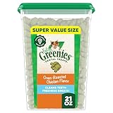 Greenies Feline Adult Dental Cat Treats, Oven Roasted Chicken Flavor, 21 oz. Tub