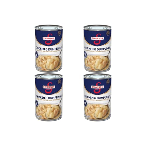 Swanson Canned Chicken and Dumplings With White and Dark Chicken Meat, 10.5 OZ Can (Pack of 4)