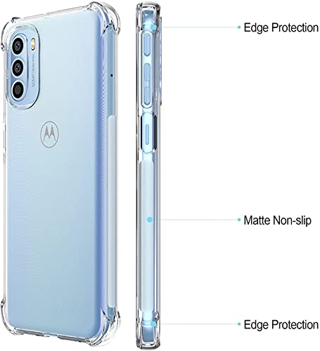 Image of Shockproof Bumper Ultra Clear Slim Anti-Slip Grip Soft Flexible Back Cover for Motorola Moto G31 / XT2173-3 (Transparent)