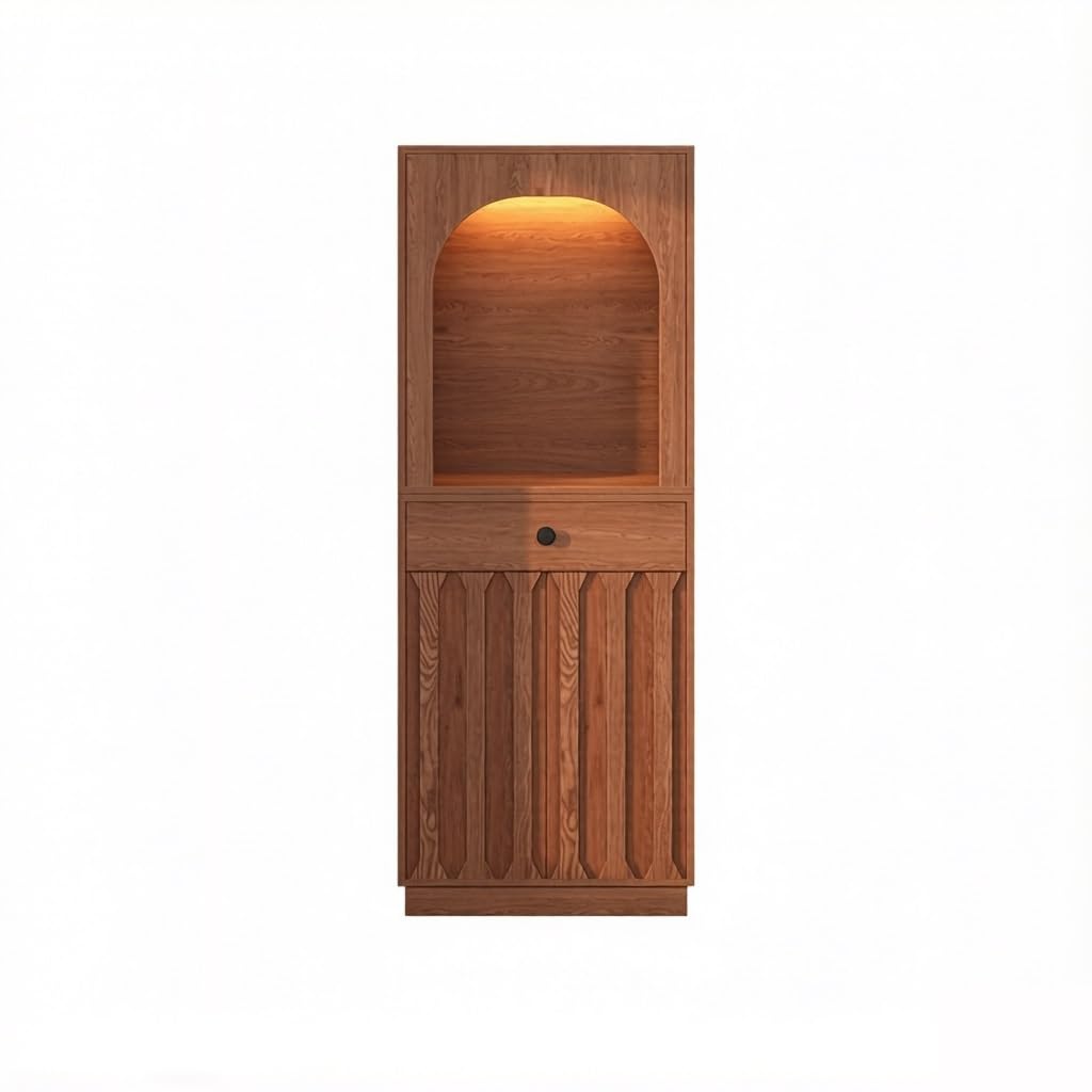 XUJUAN-0227 Chinese Shrine Altar Table Solid Wood Altar Table Cabinet with Drawer(Bruin,Small)