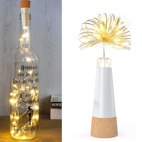 Umiwe Luces LED Recargables para Botella con Tapón – Mini Guirnalda 2025 Sin Pilas para Fiesta, Halloween y Navidad – Luces Decorativas Portátiles