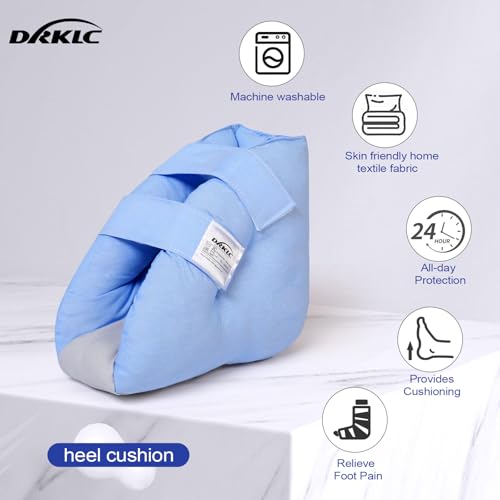 Image of Heel Protector Cushion Pillow to Relieve Pressure from Sores and Ulcers, Adjustable Foot Pillow for Bedridden Patients Supplies, Ankle Pillow for Heel Pain (Improved Version (Red - 1 Pc))