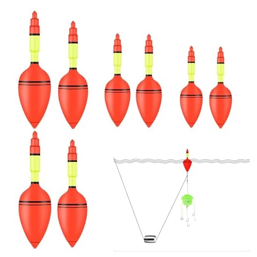 Hezhou 8 Piezas Flotadores De Pesc Flotador de Pesca de EVA de 20 a 50 g Flotador De Espuma Flotador De Barriga Multiusos Flotador señuelo portacebo comedero de Pesca (Rojo)