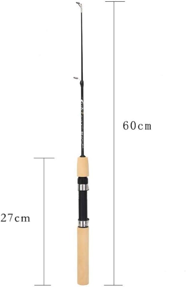 60 80 100CM Mini Telescopic Ice Fishing Rod Portable Carbon Fiber River Shrimp Carp Pole Winter Tackle Pesca