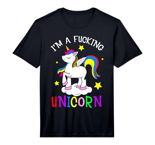Mens I'm a Fucking Unicorn Halloween Unicorn Costume Women Girls Performance T-Shirt