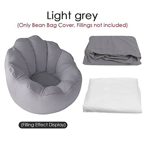 LDIW Sessel Sitzsack Bezug Sitzsack Abdeckung aus Premium-Leinen, zum Organisieren von Plüschtieren oder Memory Foam… – Bild 3