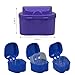 1-Pack Denture Bath Case Cup, w/Lid and Strainer Basket – Portable False-Teeth/Retainer Cleaner Tool, Complete Clean Care for Dentures (Blue, Small-1A)