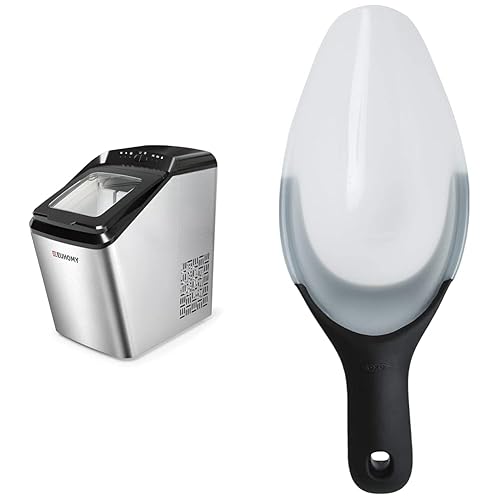 Euhomy - Máquina de hielo para máquina de hielo de 33 a 36 libras24 horas autolimpiante 9 cubitos de hielo listos en 7 a 10 minutos máquina de hacer