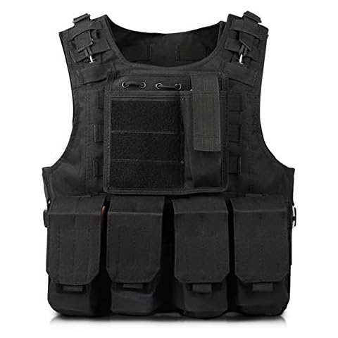 Warooma Children Tactical Vest Kids Camouflage Combat Vest Outdoor Cs Field Game Combat Security Guard Waistcoat Combat Training Protective Cover