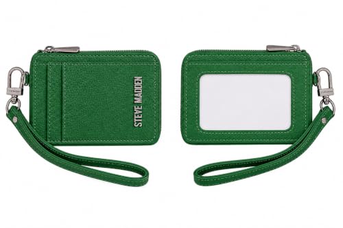 Image of Steve Madden BPIPPER Zip Around Card Case Wallet (Retro Green)