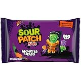 SOUR PATCH KIDS Big Kids Monster Heads Individually Wrapped Soft & Chewy Halloween Candy, 10 oz