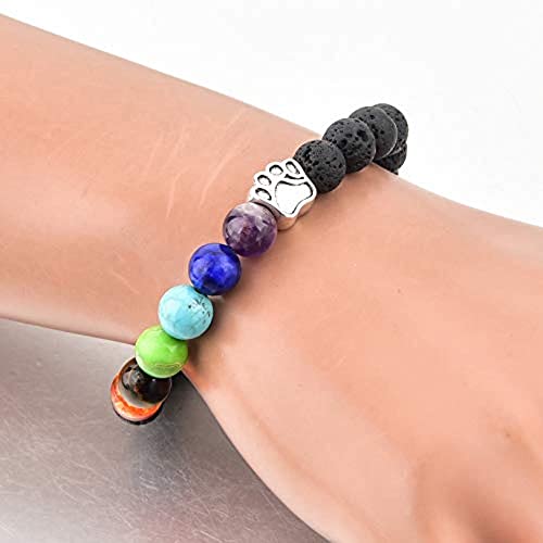 Mystiqs Kids Chakra Beaded Stone Bracelet Essential Oil Diffuser for Aromatherapy Ideal for Anti-Stress or Anti-Anxiety Ages 3-6