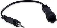 Force Line - Cordão Prolongador Tripolar 10A 20 Centímetros Preto