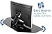 Mount-It! TV Turntable Stand | Rotating Swivel TV Base for 32-55 Inch TVs | TV Lazy Susan | Two Leg TV Swivel Base 8 mm Thick Tempered Glass, Black