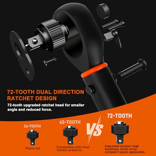 AivaToba Klein Drehmomentschlüssel Fahrrad 1/4, 2026 Upgrade 13TLG Drehmomentschlüssel, 2-24 Nm Torque Wrench Set mit 72 Zähne Ratsche, ±3% Fehlergenauigkeit, Verlängerungsstangen, 3/8 Adapter