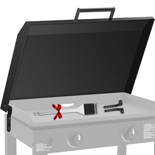Griddle Cover 36 inch for Blackstone, Matte Texture Aluminum Grill lid for Blackstone, Powder-Coated, Suitable for 36 Griddle Grill Cover (Hinged Lid with Handle)