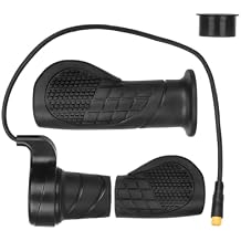 Half Twist Throttle, Electric Bike Thumb Throttle Waterproof Handle Grip, 36V 48V 72V Ebike Modified Speed Control Handlebar Replacement, Compatible with Ebike Motorcycle Scooter