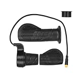 KHGUZ Half Twist Throttle, Electric Bike Thumb Throttle Waterproof Handle Grip, 36V 48V 72V Ebike Modified Speed Control Handlebar Replacement, Compatible with Ebike Motorcycle Scooter