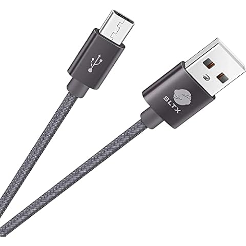 micro usb data charger cable Nylon 1m Braided Tangle-Free Android Charger Cable compatible for Samsung, HTC, Nokia, Sony, Kindle, PS4, Speaker, Power bank (3M-BK) Cover