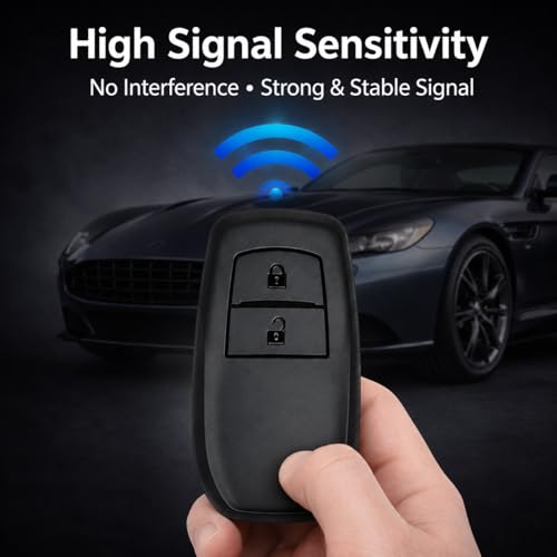 Image of JVCV Soft TPU Cover Compatible with Toyota Fortuner, Hilux, Innova Crysta, Fortuner Legender, Innova HyCross, Land Cruiser 2B Smart Key | Scratch-Resistant Protective Case (2 Pack - 2B Matte Black)
