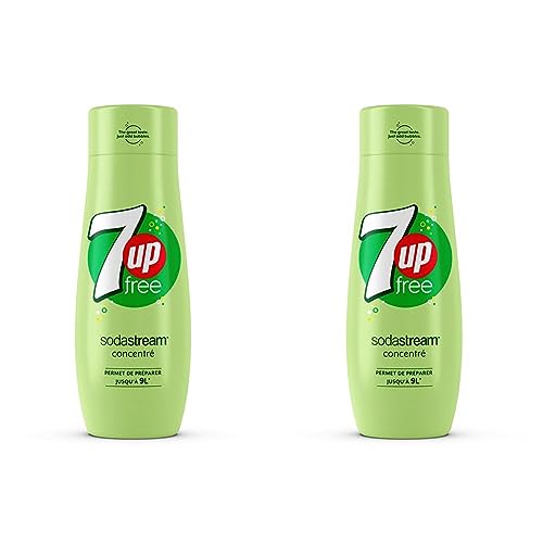 Sodastream Concentré 7UP Free – Sans Sucres – 100% du Goût Original – Avec Bouchon Doseur – 440 ml (Lot de 2)