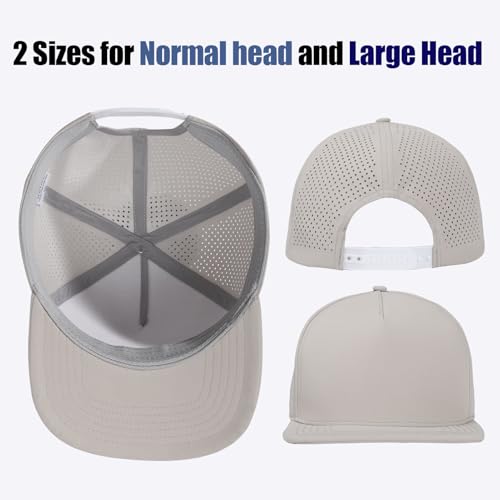 Image of M /L /XL /XXL Oversize Flat Bill Baseball Cap for Men Women Quick Dry Snapback Hats Summer Mesh 5 Panel Cap