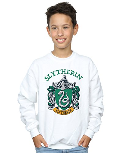 Harry Potter Niños Slytherin Crest Camisa De Entrenamiento Blanco 12-13 Years