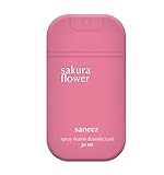 Saneez Spray Désinfectant Mains, Sakura Flower, 30ml, Éthanol 70,1%, Portable, Fabriqué en France