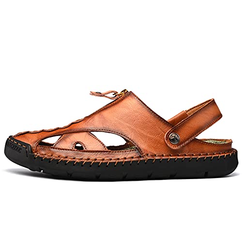 Shaire Men'S Sandals Outdoor Leather Closed Toe Beach Shoes2