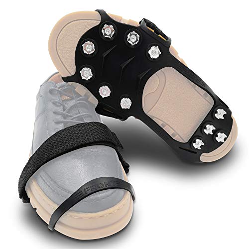 Linlook Steigeisen für Schuhe-Schuhspikes Schuhkrallen Ice Klampen Schnee Spikes Eiskrallen Anti Rutsch Eisspikes Schneekette Grödel, Snowline Chainsen Pro für Bergschuhe L