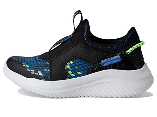 Skechers Kids Boys Ultra Flex 3.0-Triple Pointz Sneaker, Black/Blue/Lime,5.5 Big Kid - image 4