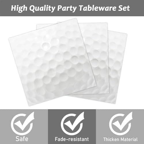 Image of 96 Pcs Golf Party Supplies Bundle Paper Plates Napkins Disposable Golf Ball Sports Party Birthday Decorations Favors For Kids Serves 24