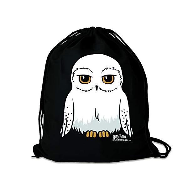 Logoshirt® Harry Potter Turnbeutel I Eule Hedwig Sportbeutel I Stoffbeutel bedruckt schwarz I Stoffrucksack aus 100…