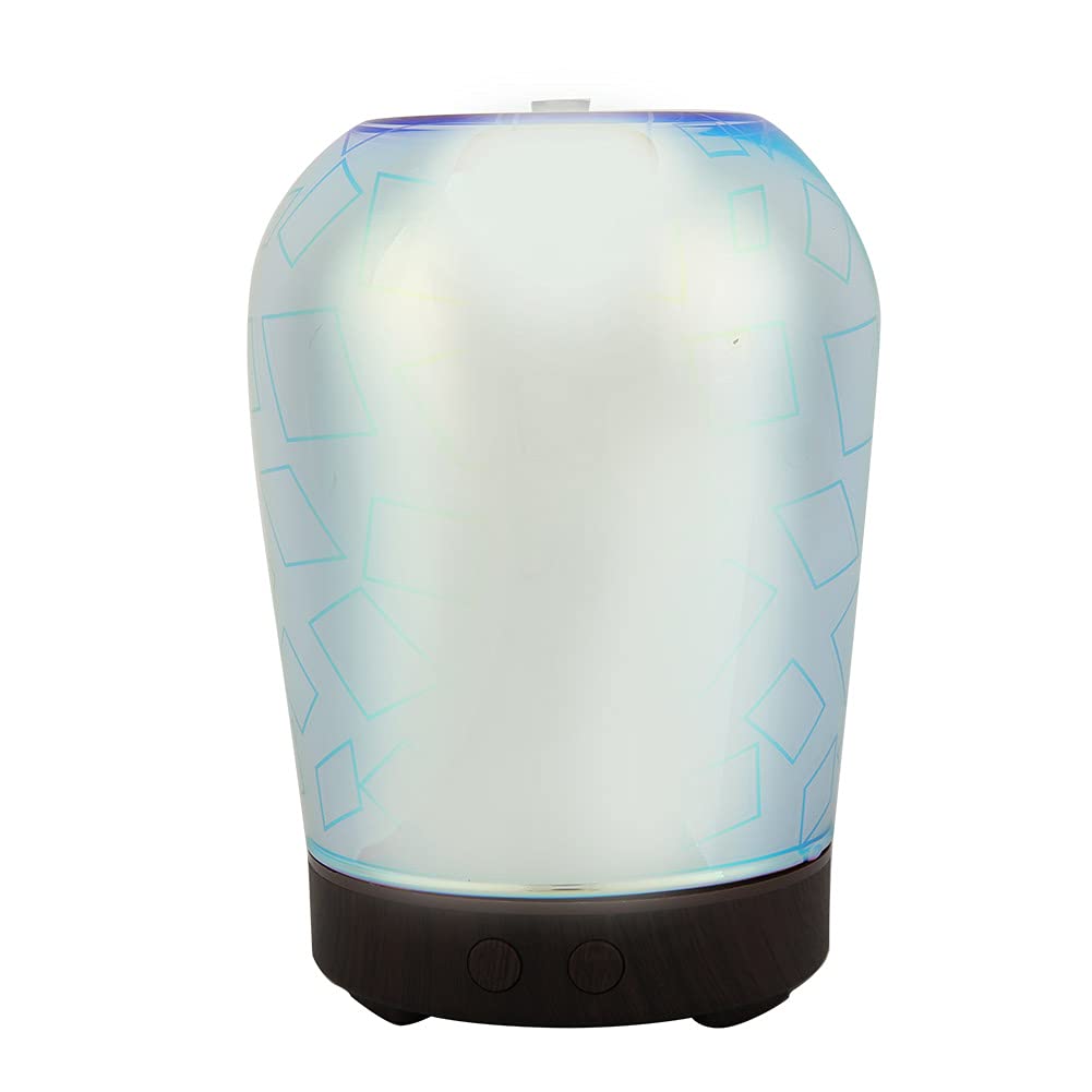 Umidificatore diffusore per aromaterapia ad ultrasuoni 100ml con luce notturna a LED, silenzioso, spegnimento automatico, per soggiorno camera da letto