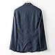 GIBZ Herren Blazer Freizeit Leinen Einfarbig mit Einem Knopf Anzug Mantel Sakko Leicht Locker LäSsig Anzugjacke Blau XL