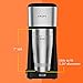 Krups Simply Brew Stainless Steel Single Serve Drip Coffee Maker amd Travel Tumbler 12 Ounce Stainless Steel Tumbler Included 650 Watts Coffee Filter, Compact Silver and Black