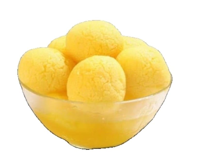 BANGLARMISTI Kesar Rasgulla | Famous Sweet of Kolkata, Saffron Flavoured Roshogolla, Soft and Delicious, Delivered All Over India, 8pcs Pack 1