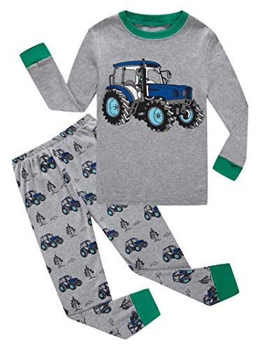 Kikizye Tractor Baby Boys Long Sleeve Pajamas Sets Pants 100% Cotton Sleepwear Infant Size 12-18 Mothes #TOP17
