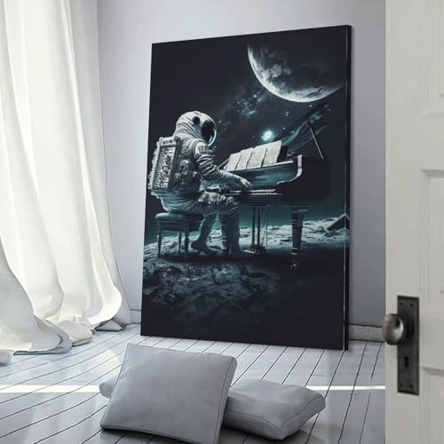 Piano dans l'espace 5 toiles photo paysage cosmique rustique 30x45