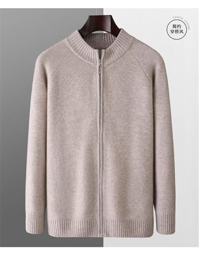 Mens Cardigan Stand Collar Long Sleeve Sweater Slim Fit Casual Solid Color Mock Neck Sweater Mens Cardigan Sweater2